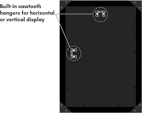 Vista 107 de Americanflat - Marco para póster de 71 x 74 cm con plexiglás pulido, portarretratos negro de madera industrializada, Epic Collection, marco ancho