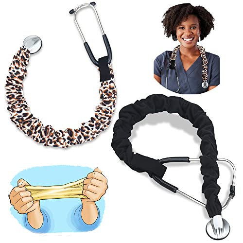ABAMERICA Stretchy Stethoscope Cover Scrunchie, Stretchy Slim Looking Stethoscope Sleeves