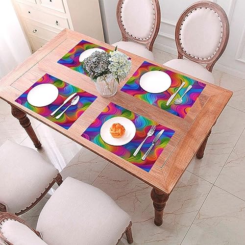 Set de table arc-en-ciel lavable et résistant à la chaleur pour protéger votre table de cuisine - 3