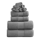 HOTO Luxury Bath Towel Sets, 10 Pieces 600 GSM  Cotton Bath Towel, Highly Absorbent...