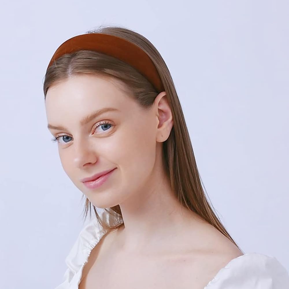 Velvet Wide Headband Women Soft Non Slip Comfortable Accessory for Daily Use Amazon.com : Lvyeer Velvet Wide Headbands for Women Soft  main image 4