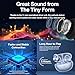 THINKAR SoraClips Open Ear Earbuds, 4.6G Ultra Lightweight Clip On Headphones, 31H Playtime AI ENC Wireless Bluetooth 5.4 Clear Call Earphones, Comfort for Sport Running Workout Travel, Black