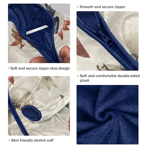 Christmas Ribbons Girls Fleece Jacket Girls Fall Jacket Girls Zip Up Hoodie Girls Sherpa Jacket 2-10T3