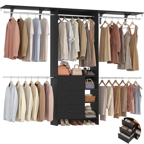 Aheaplus 8FT Black Closet System