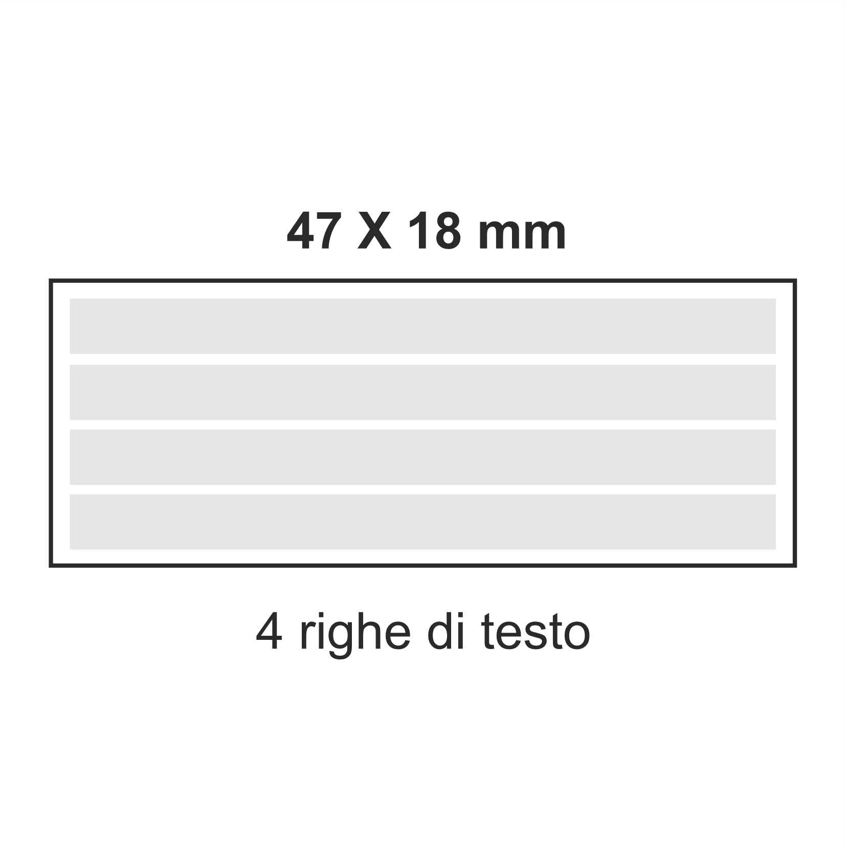 Timbro Autoinchiostrante Personalizzato 4 Righe