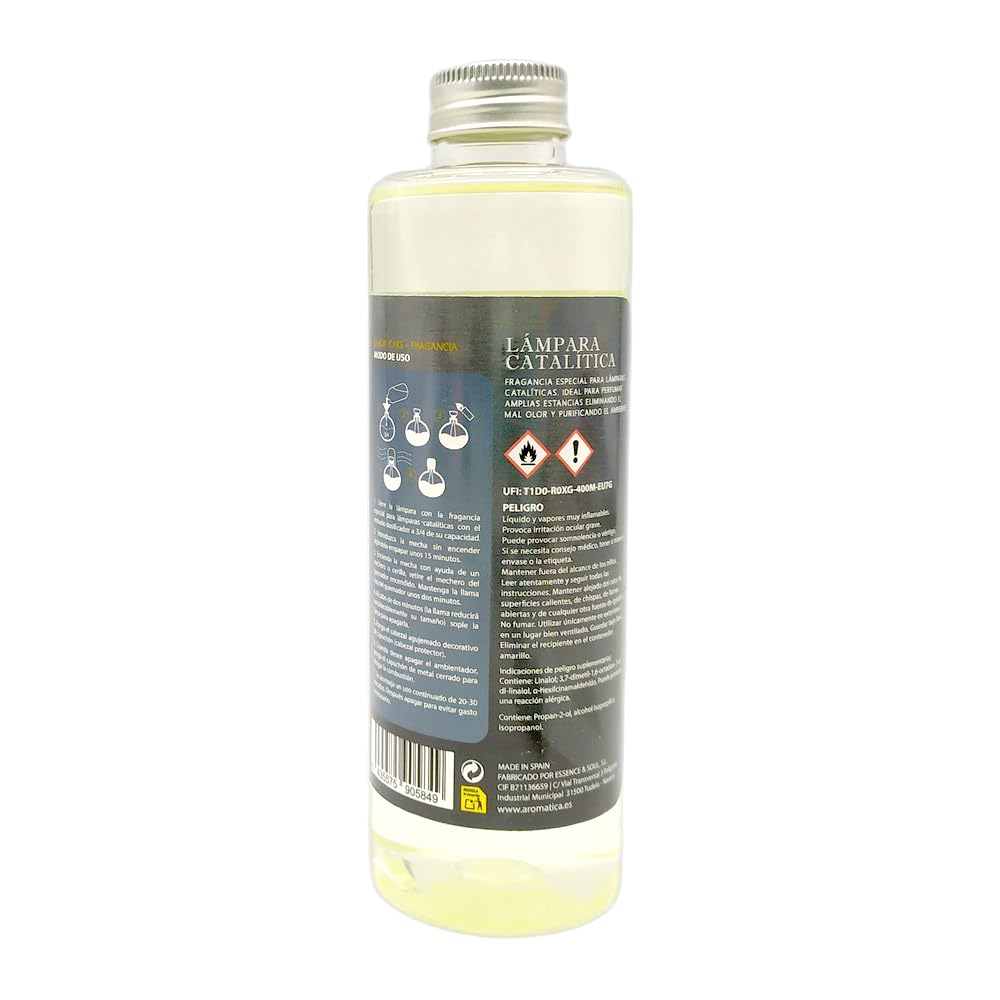 Pack Ahorro Lámpara Catalítica Orange Diamonds + Fragancia Aroma Lemon Cake 500ml. Elimina Malos olores e impurezas, perfuma y Limpia.