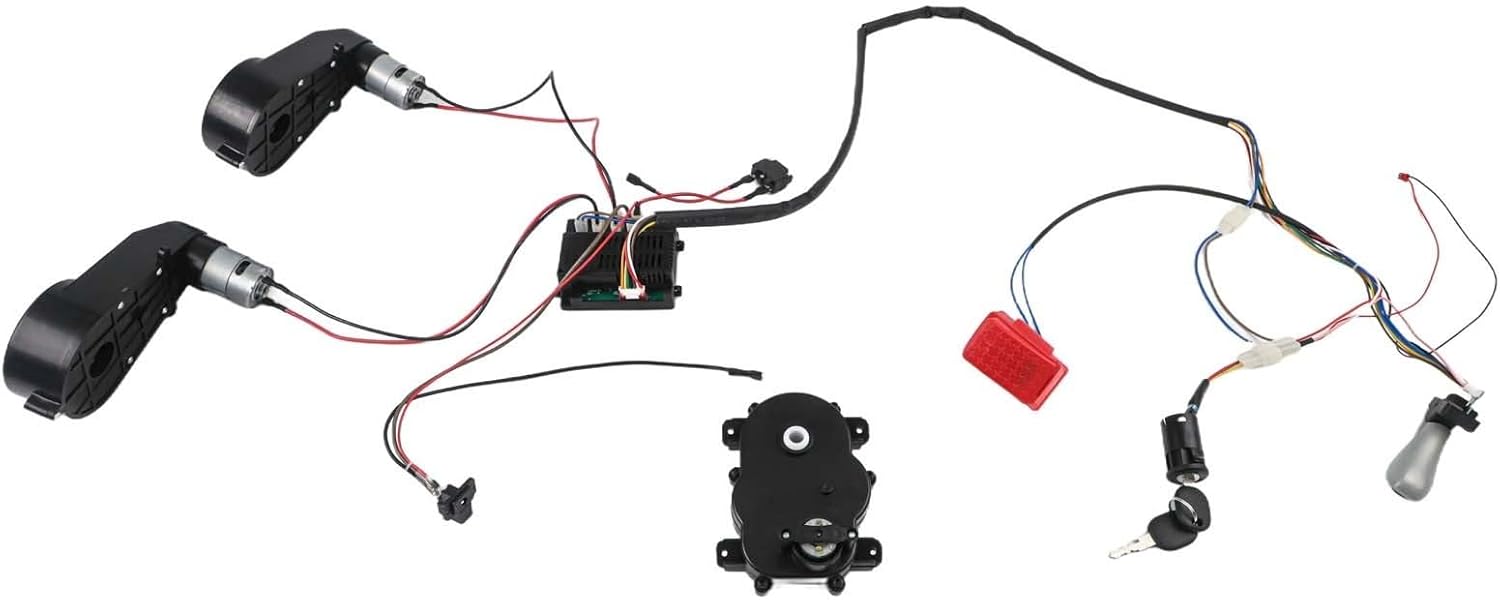 12V Ride Car Wiring Harness Kit with 2.4G Remote, Control Board, Motors DIY Toy Car Repair and Modification Parts