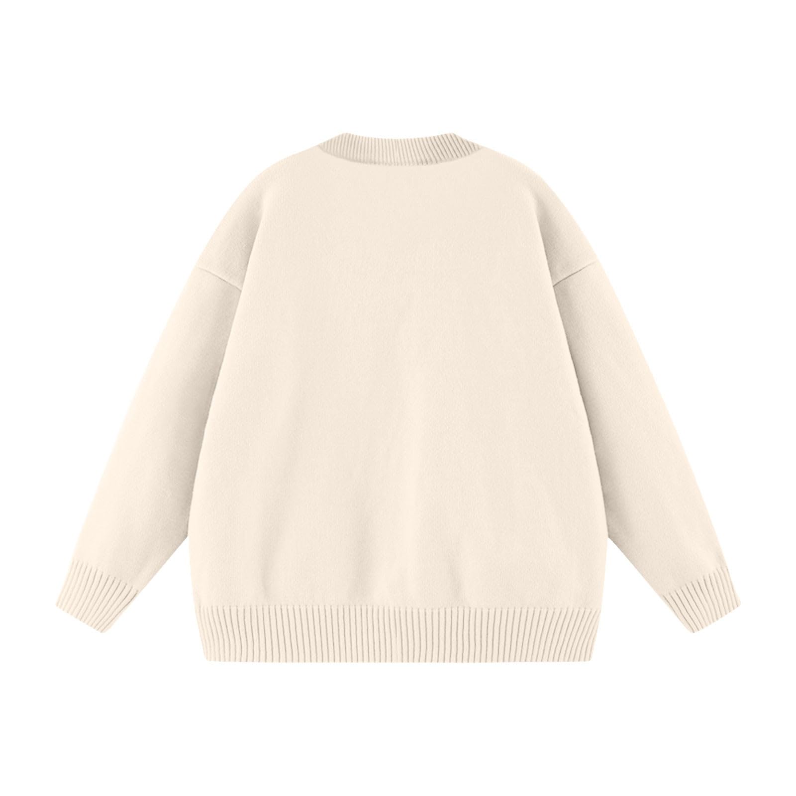Suéteres de Navidad para mujer, de punto acanalado, con estampado de Papá Noel, reno, muñeco de nieve, suéteres de Navidad para mujer, divertidos y novedosos, para vacaciones, cuello redondo, manga