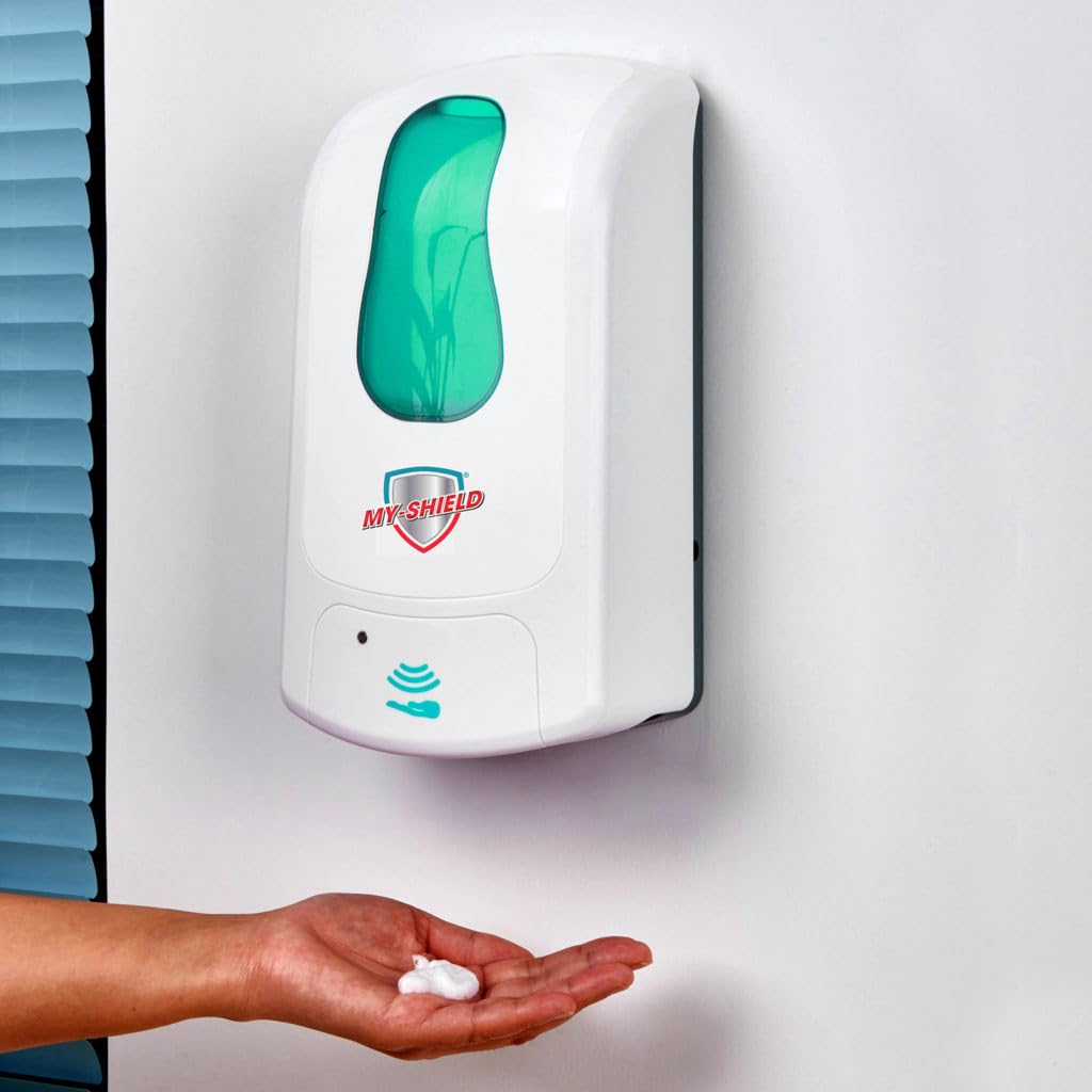 The My-shield® automatic hand sanitizer & sanitizing soap dispenser