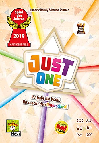 Repos Production | Just One | Grundspiel | Partyspiel | Spiel des Jahres 2019 | 3-7 Spieler | Ab 8+ Jahren | 20+ Minuten | Deutsch