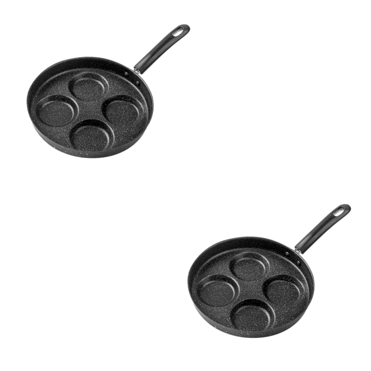 Didiseaon 2 Pezzi Padella Antiaderente per Uova e Frittata Rivestito Pietra Lavica Manico Termoisolante Fondo Induzione Uniforme Multiuso per Cucina Familiare