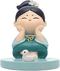 Ornamentos de mesa estilo chinês presente criativo china-chique antigo decoração de mesa decoração desenho animado suporte de telefone móvel decoração de mesa (cor: A)