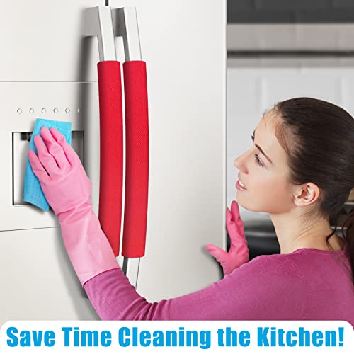 image for ELCOOR Refrigerator Door Handle Covers, Set of 6, Trimmable, Washable,