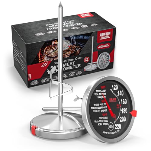 AWLKIM 2-Pack Stainless Steel Meat Thermometers 2.5" Dial