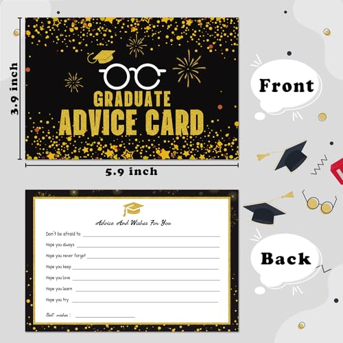 image for PARTYWIND 84 PCS Graduate Advice Cards 2025, Graduation Wishes Cards f