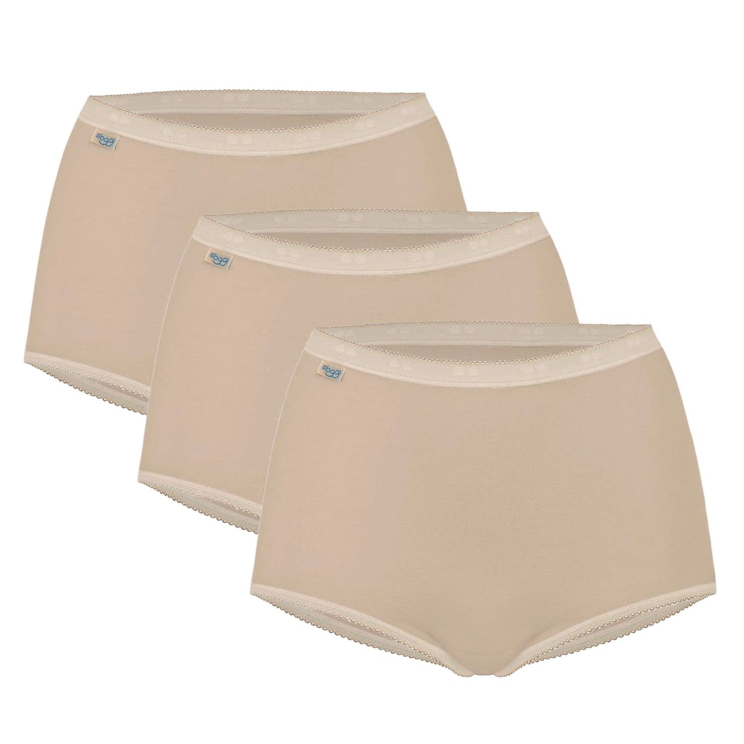 Sloggi Pack Of 3 Basic + Maxi Knickers Women's Skintone Size 28