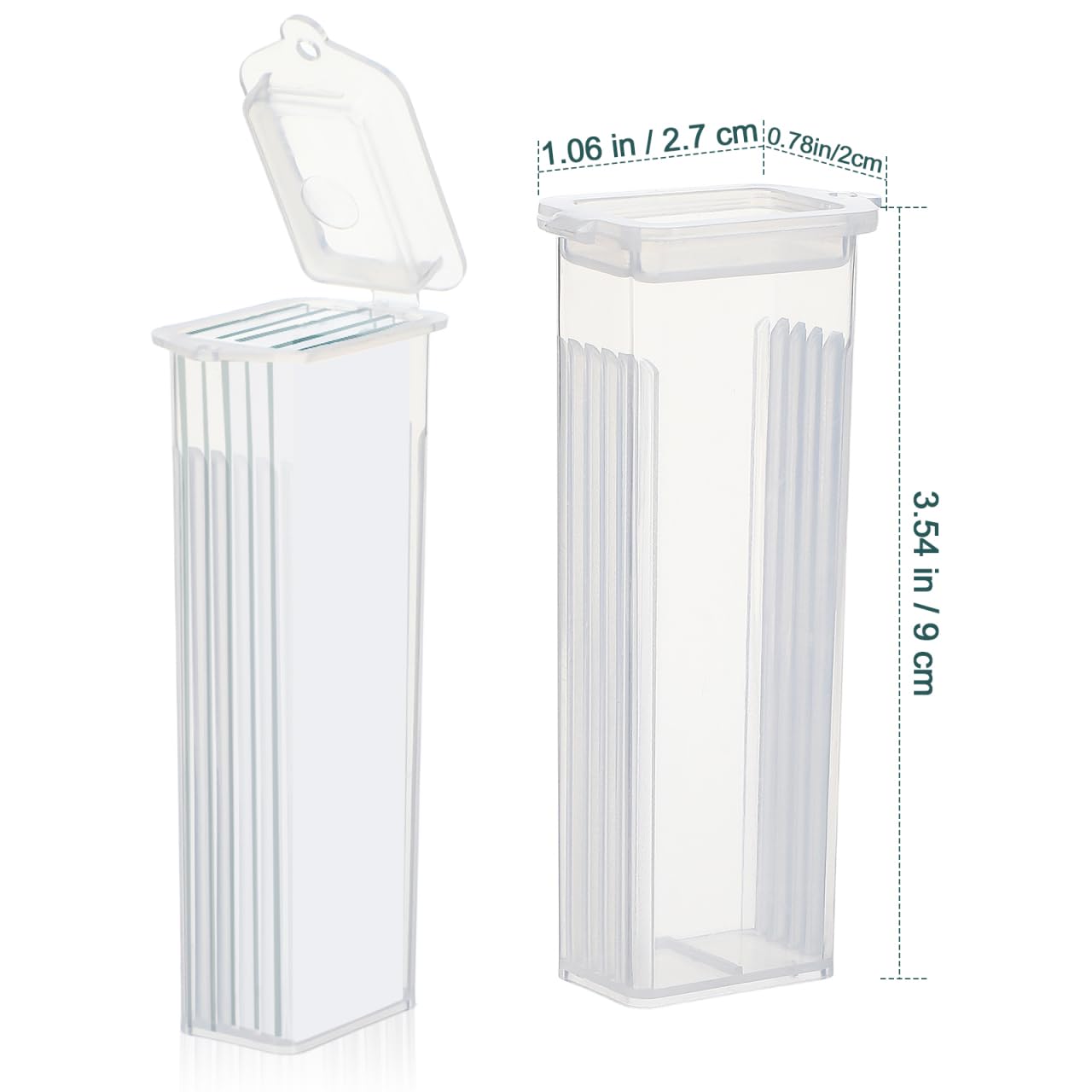 iplusmile Scatola Porta Vetrini Per Microscopio 8.70X2.70X1.80Cm Con a Fessura Per Diapositive Separate Contenitore Di Stoccaggio Sicuro Per Laboratorio Patologico