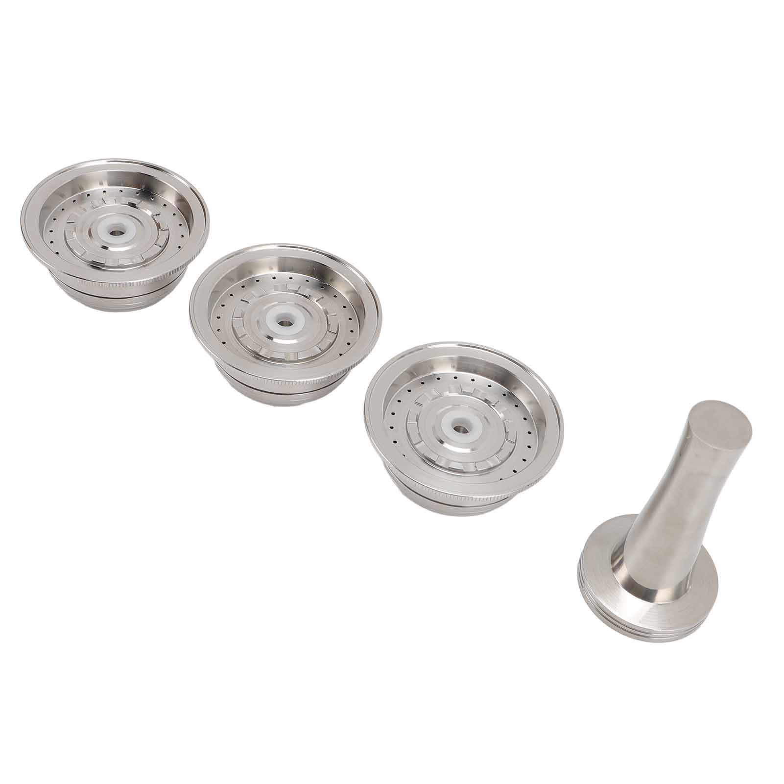 3 cápsulas de café reutilizables de acero inoxidable, respetuosas con el medio ambiente, rellenables, de acero inoxidable, para deliciosos cafés elaborados, 230 ml