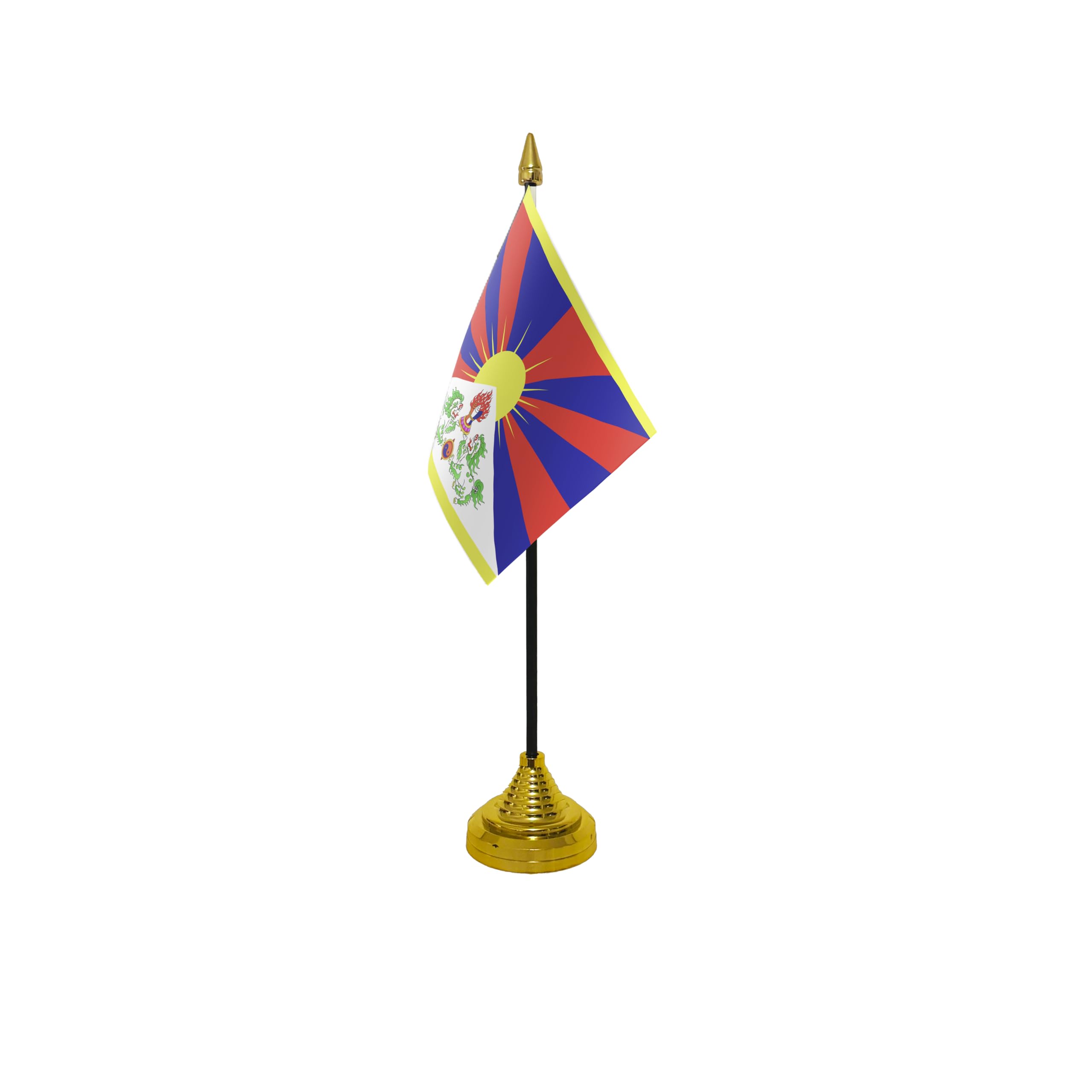 Flagtex Tibet Small Table Flag With Gold Base