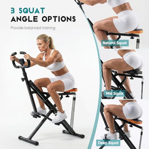 DUMOS Squat Machine, 330 LBS Heavy Duty Full Body Exercise Rower for Women by DUMOS - Image 3