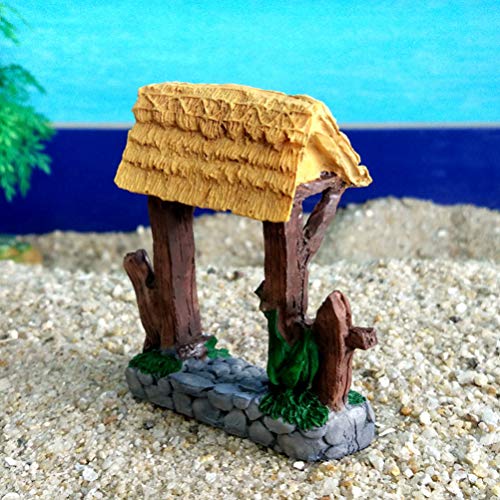 HEALLILY Modelo de Resina Mini Portão de Jardim Móveis Em Miniatura para O Jardim de Fadas Ornamento