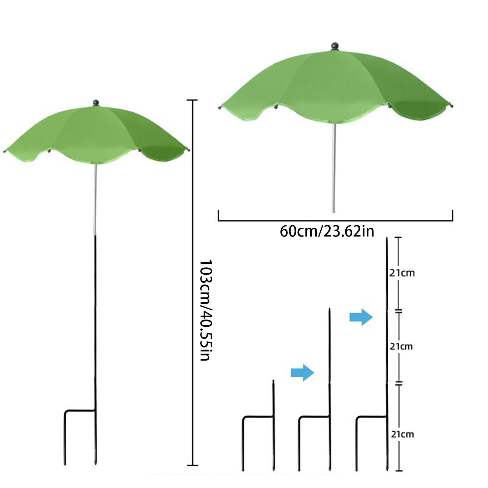Estaca paraguas planta arenosas | Plantas para sombrilla sombra | Protección UV Plántulas Sombras Paragua Estacas | Paraguas protección solar para plantas aire libre ajustables accesorios para balcón