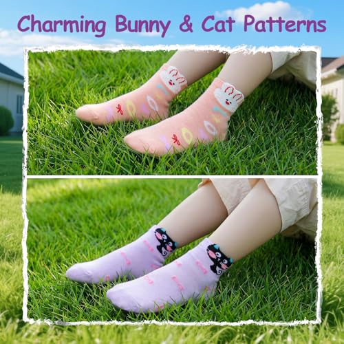 Easter Bunny Socks for Girls - 12 Pairs with Eggs, Use Code I7LYGKUP - Image 5