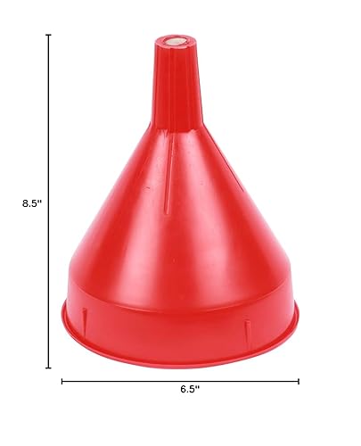 Miniatura 4 de WirthCo 32002 Funnel King - Embudo de seguridad rojo con embudo de pantallafiltro para aceite, combustible, gas y automoción de gran capacidad de 2