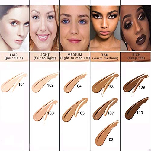 1 Piece - Phoera Foundation - Flawless Soft Matte Liquid Foundation With 24 Hr Oil Control And Concealer, Full Coverage Makeup For A Smooth, Long-Lasting Look, Waterproof 30Ml (102 Nude) #TOP4