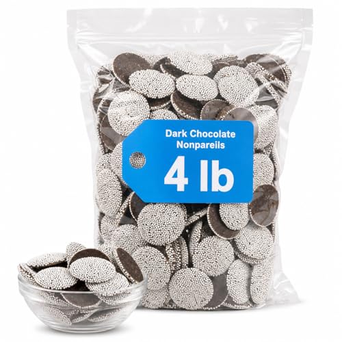 Dark Chocolate Nonpareils 4 lb Bulk Bag