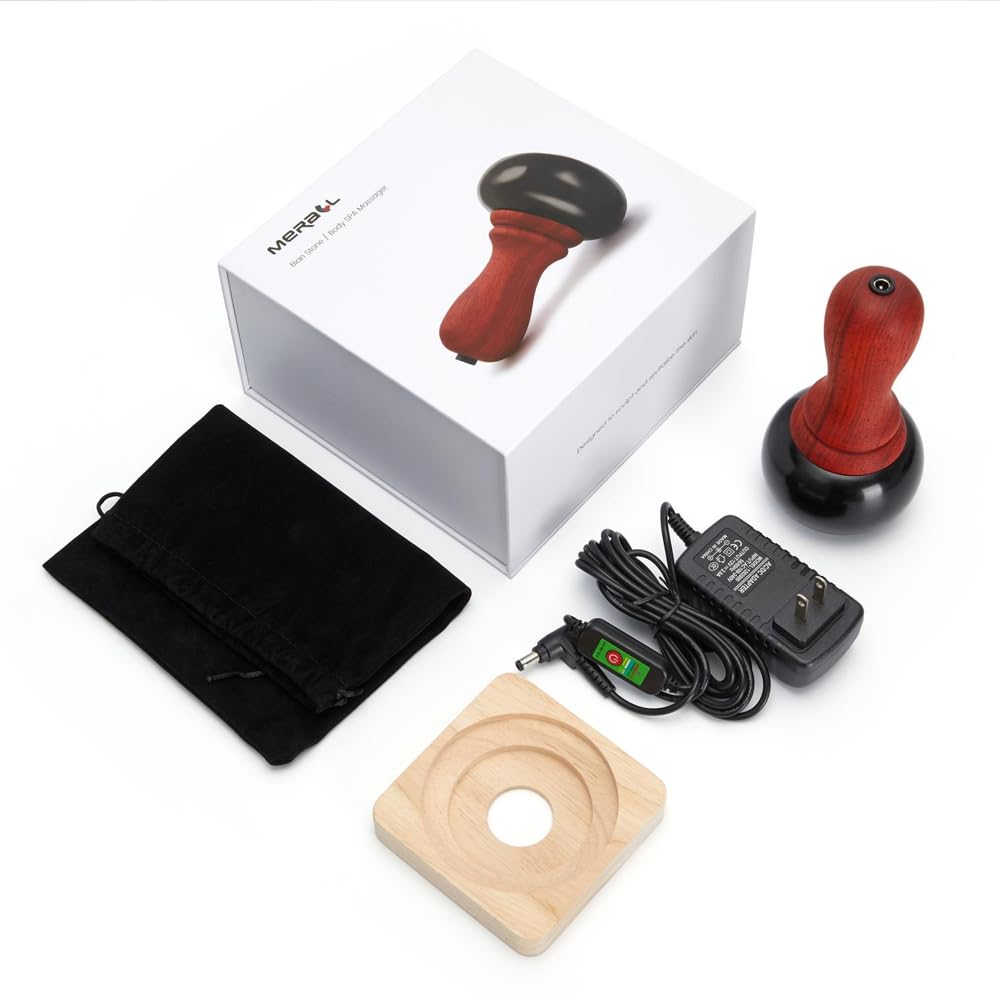 Masajeador Gua Sha de piedra caliente de 16,5 cm para aliviar el dolor de espalda, masajeador Guasha raspado para el cuerpo