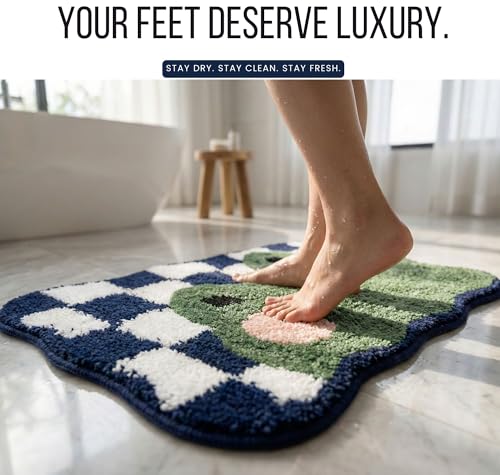 Image of HOMEKART Microfiber Bath Mat 2000 GSM, Super Soft & Absorbent Anti-Skid Bathroom Floor Mat, Quick Dry Door Mat for Bathroom, Bedroom & Kitchen (40x60 cm, (Black)