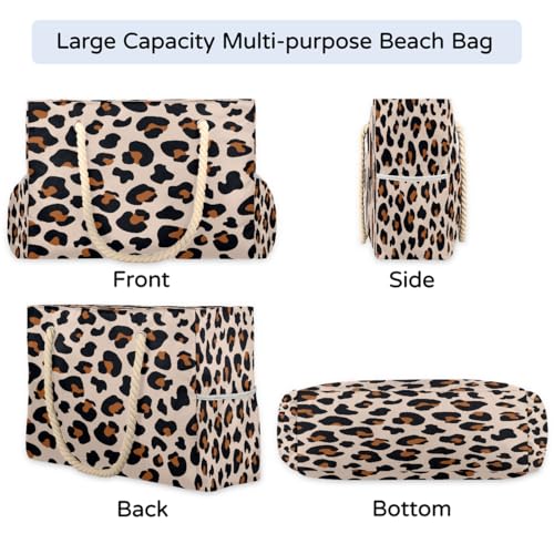 Large Beach Tote Bags for Women Waterproof Sandproof Shoulder Bags Swim Pool Purse with Zipper4