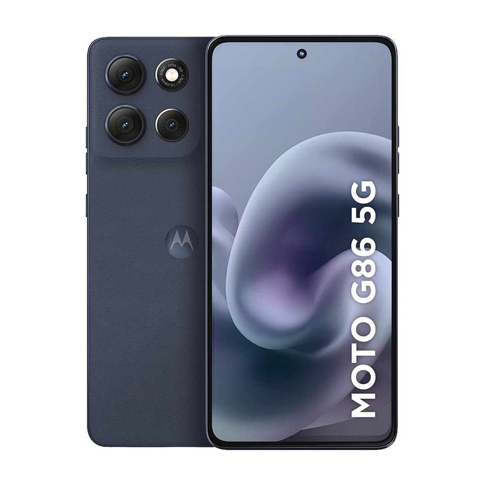 Smartphone Motorola Moto g86 5G - 256GB 24GB (8GB RAM+16GB Ram Boost) Tela 1.5K pOLED, 50MP Sony camera OIS Moto AI, videos em 4K, IP68 + IP69 - Grafite Grafite 256GB