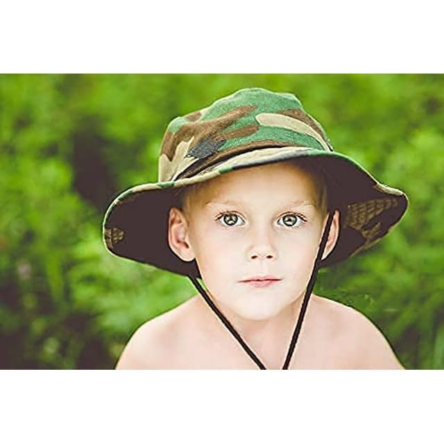 Toddler Sun Hat Bucket Boys-Camouflage Fishman Cap Packable3
