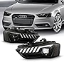 AKKON - Fits 2013-2016 Audi A4 S4 [Halogen Type] Full LED Projector SwitchBack Sequential Signal Black Headlights Pair