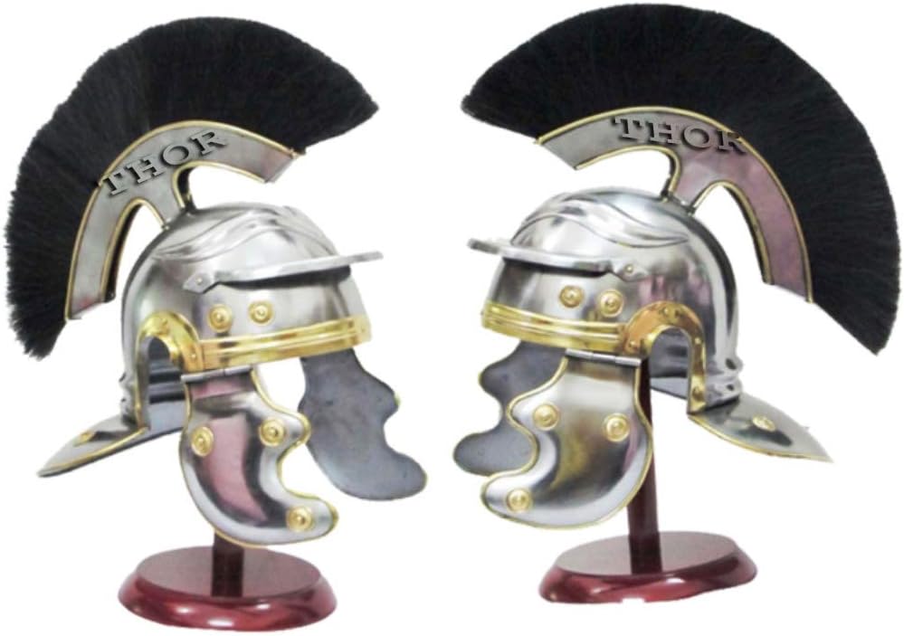 THOR INSTRUMENTS Roman Centurion Helmet Mens Wearable Warrior Spartan Helmets Medieval Costume Rustic Vintage Home Decor Gifts