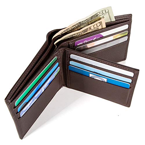 Identity Stronghold Extra Capacity Bifold Wallet For Men - Rfid Blocking Genuine Leather Wallet #TOP2
