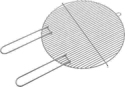 Grillrost rund mit Haltegriffen 50 cm für Holzkohlegrill verchromt leicht zu reinigen