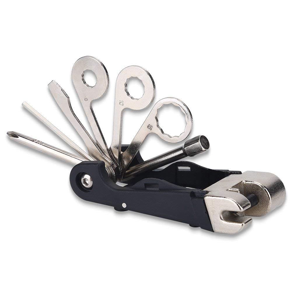 Herramienta de Reparación Bicicleta Multifuncional 16 en 1 Herramienta Splitter de Cadenas Herramientas de Mantenimiento de Bicicletas