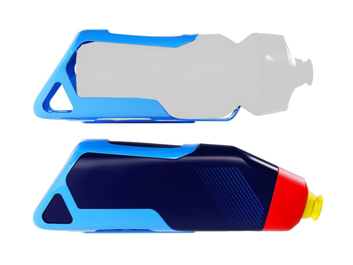 Trek RSL Aero Trinkflasche 591ml blau + Carbon Flaschenhalter blau