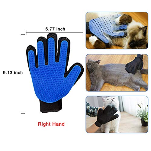 Image of Dbuy 3 Pack Cat Grooming Set - Self Groomer Massage Combs with Catnip, Mitts Brush Gloves for Short and Long Fur, Hair Remover Tool