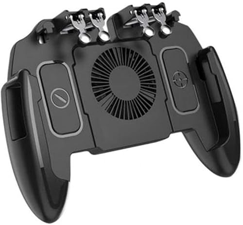 BBSJ - Controlador de juego para teléfono celular, joystick móvil de seis dedos, ventilador de refrigeración Gamepad accesorios de juego de disparos