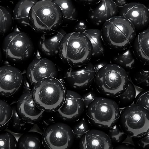 TRENDPLAY Ball Pit Balls - Phthalate Free BPA Free Pack of 50 - Non-Toxic Durable and Safe, Black