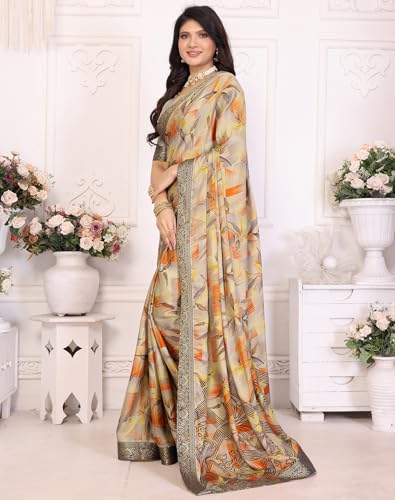 Yashika Mujer Tussar Seda Con Encaje Estampado Sari Sari con Blusa|sari para... - Imagen 7 de 13