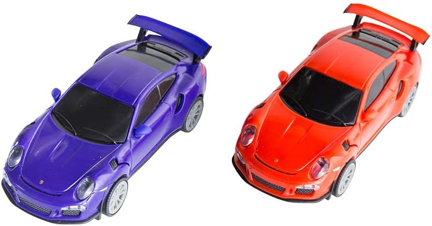 Two Porsche 911 GTS RS slot cars