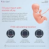 Dr. Odin AD51B Fetal Doppler Heart Rate Monitor with USB Charging, Headphone Jack Built in Speaker - (White and Blue)