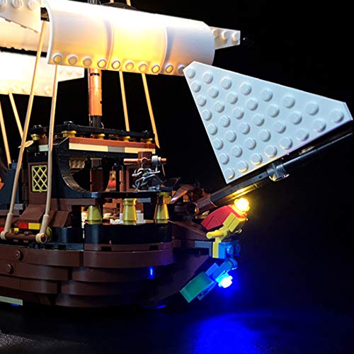Sugeren LED Beleuchtungsset für Lego Piratenschiff 31109, LED Licht Set kompatibel mit LEGO 31109 (Ohne Lego Set) – Bild 6