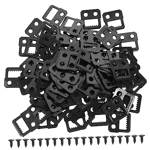 Image of TEHAUX 100pcs Picture Frame Hooks Screws Heavy Duty Hanger for Wall Decor Easy to Install Picture Hanging Hardware for Clocks Mirrors and Artwork Display