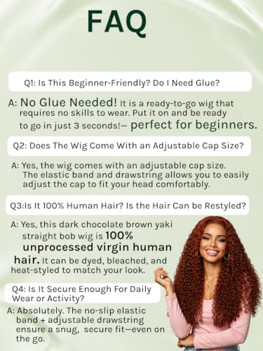 Image of KLAIYI Reddish Brown Burmese Curly Precut 7x5Lace Front Wigs Human Hair 22 inch | Bye Bye Slip Glueless Drawstring Wig Finger Coil Ends Pre Plucked Bleached Knots Pre Everything 30S Ready to Wear and Go Wig